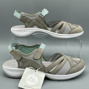 NEW Easy Spirit Women’s Esplash Water Resistant Sport Sandals Gray Size 8.5M